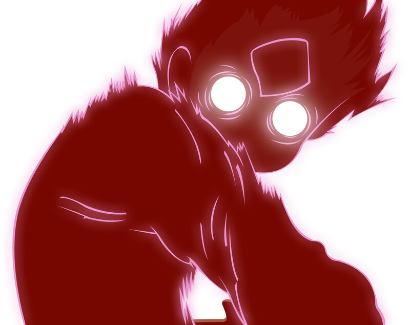 red glowing creature