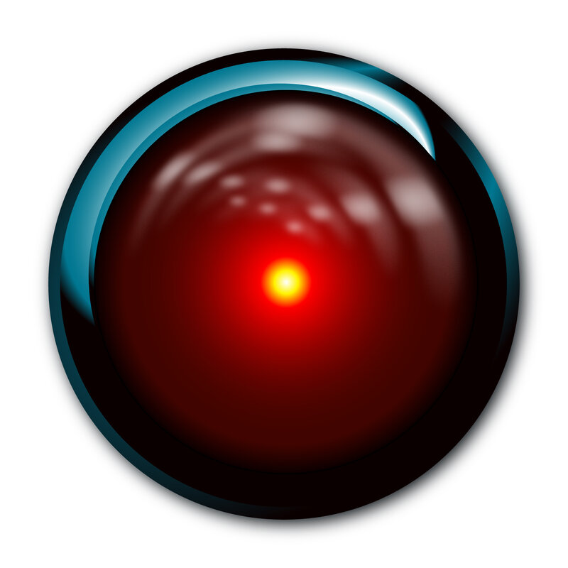 Red Glowing Eye — Dramatic, Digital Art