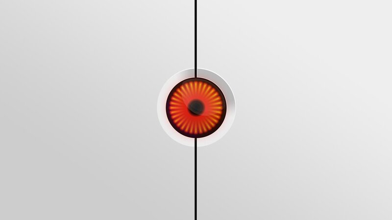 Red Glowing Eye — White