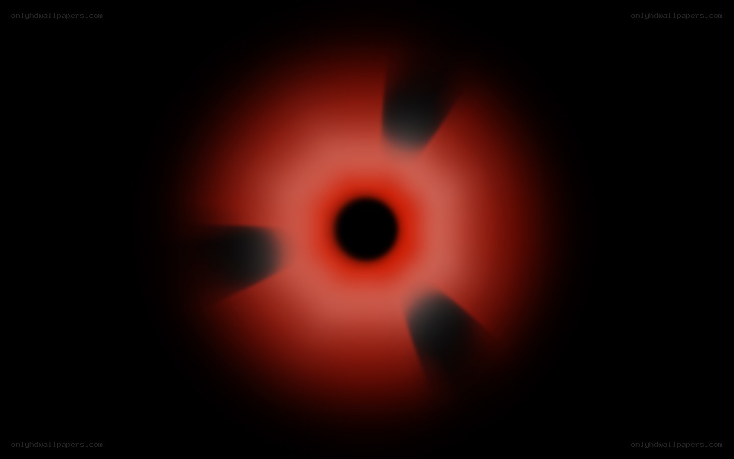 red glowing eye with black pupils