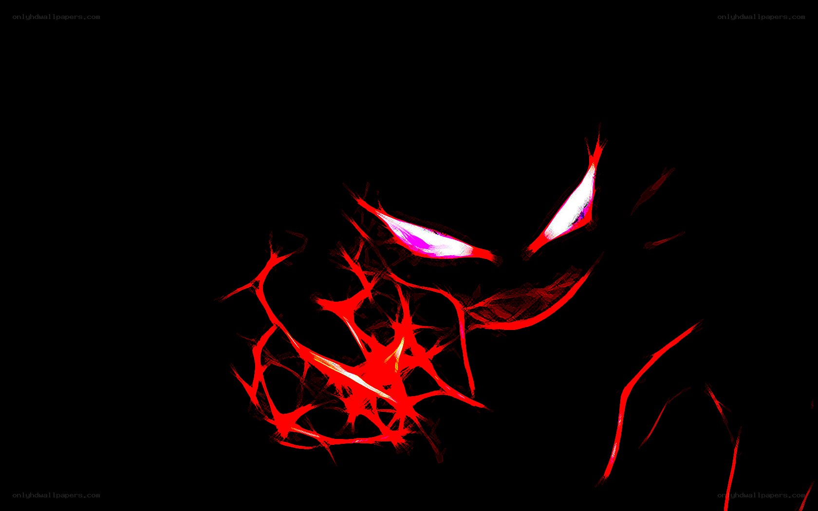 red glowing eyes in darkness