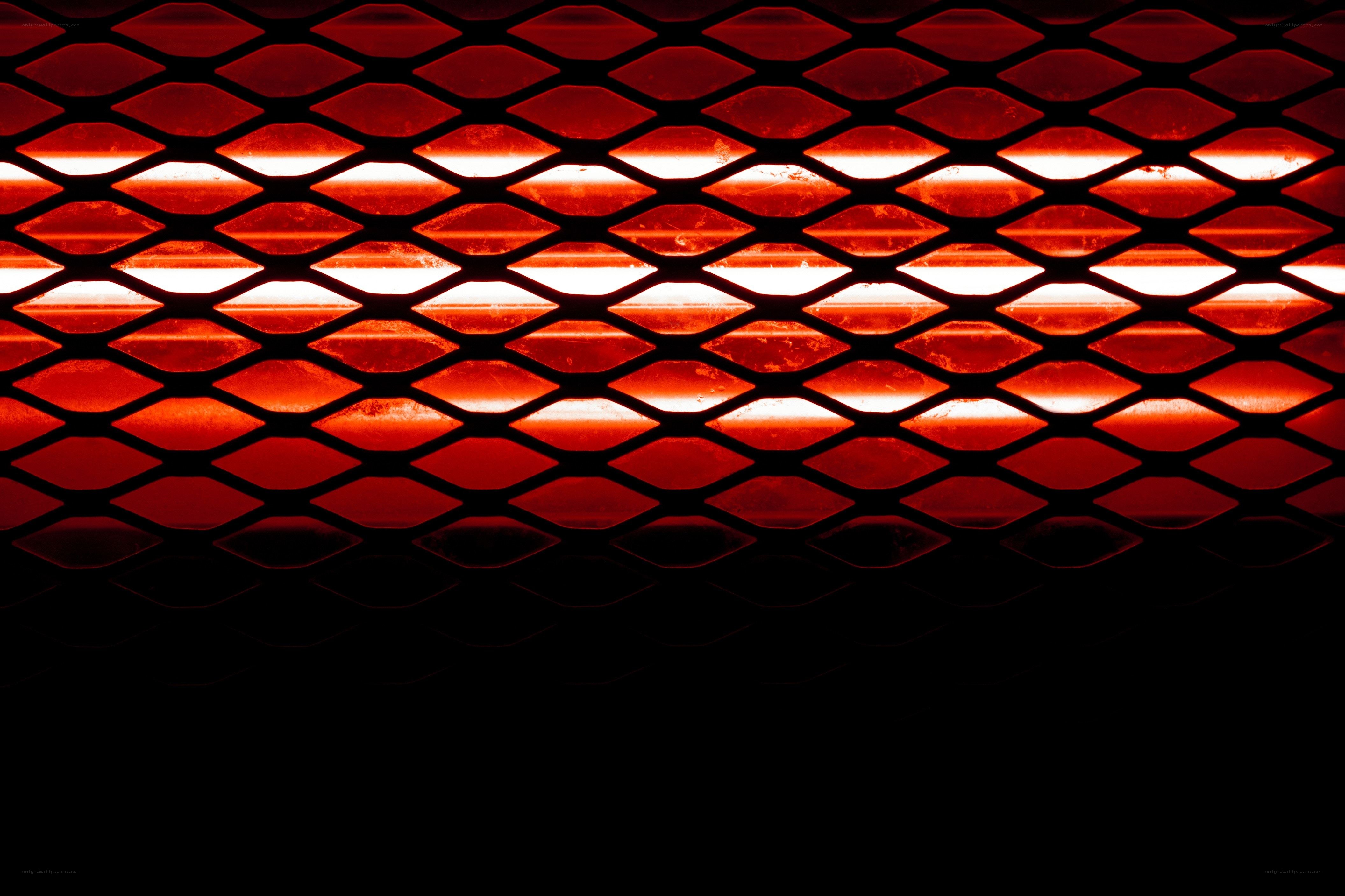 red glowing mesh pattern