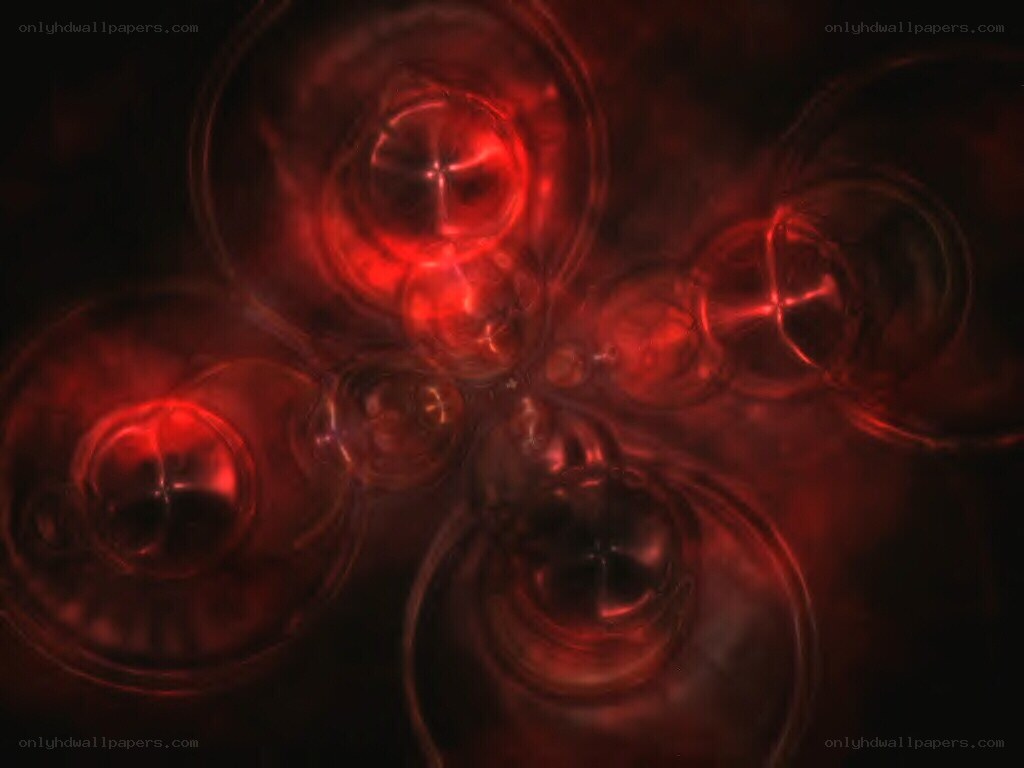 Red glowing orbs in dark space
