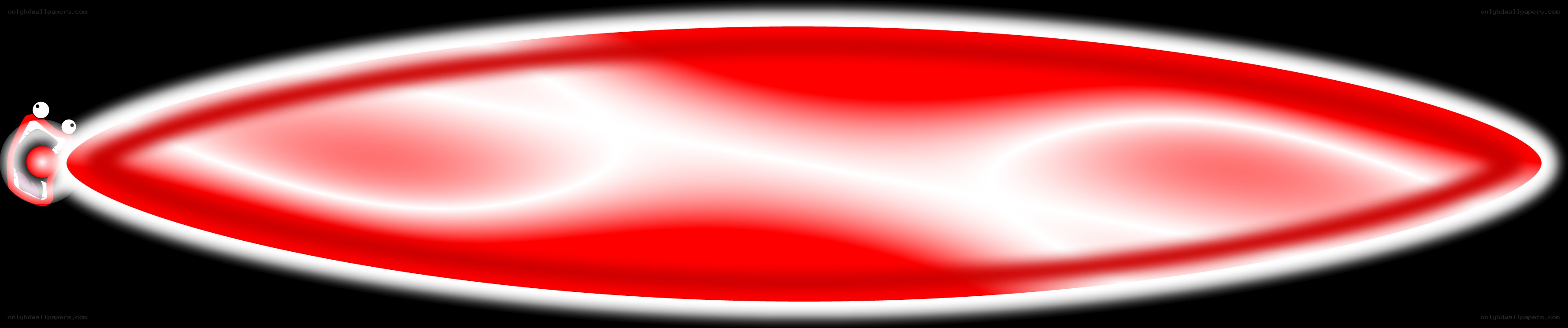 red glowing oval shape