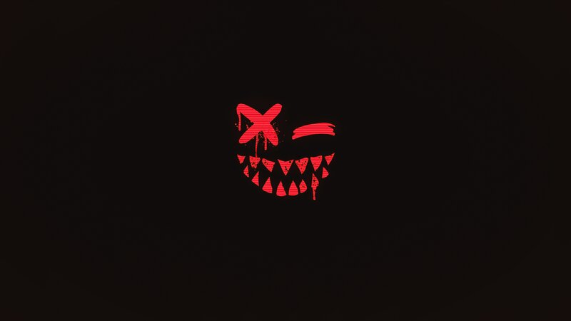 Red Glowing Smiley Face