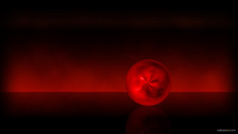 Red Glowing Sphere — Dramatic