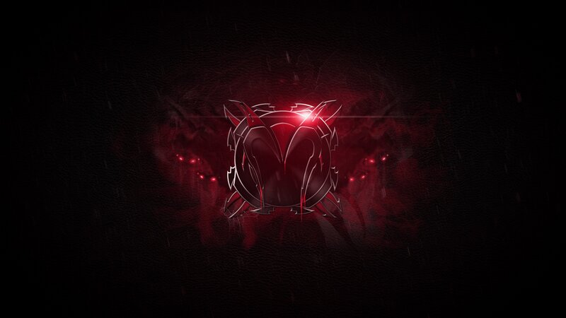 Red Glowing Symbol — Black
