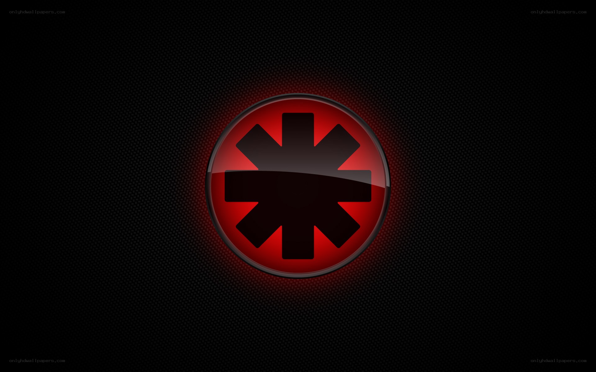 red glowing symbol icon