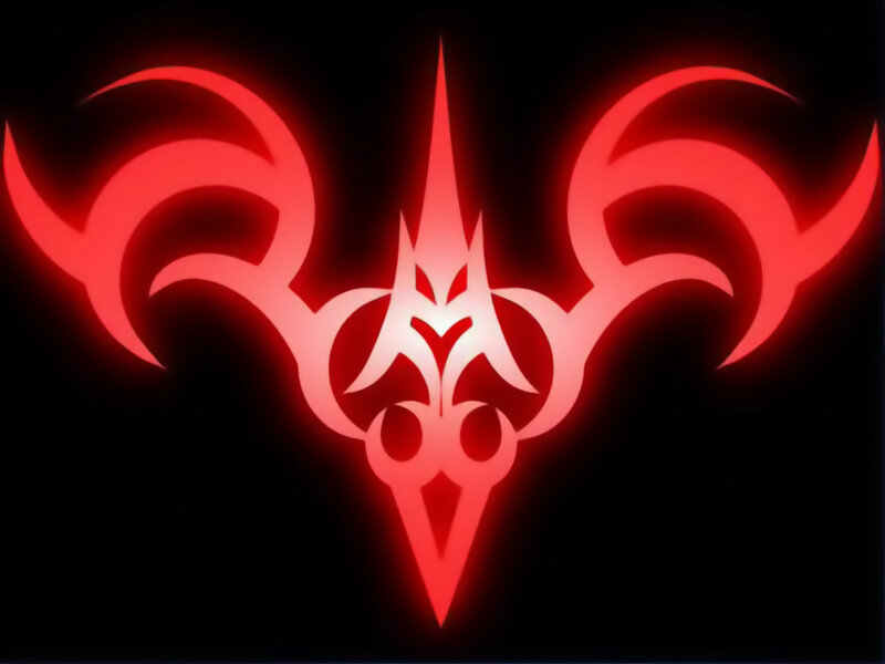 red glowing symbol logo