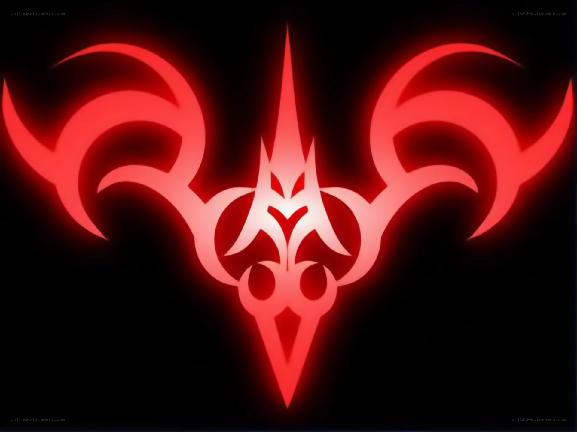 red glowing symbol logo