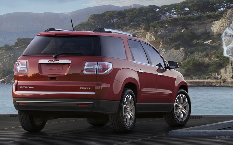 Red GMC Acadia SUV — Serene, Afternoon
