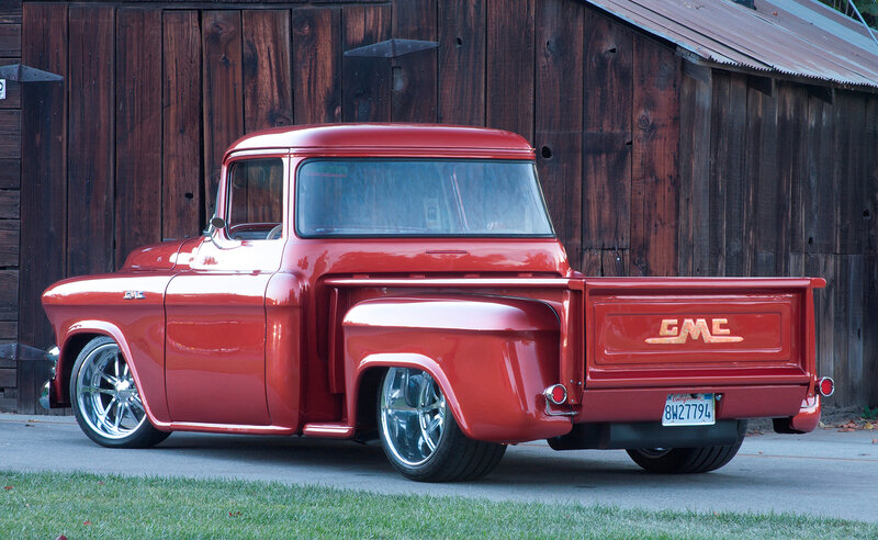 Red Gmc Pickup Truck — Calm, Afternoon