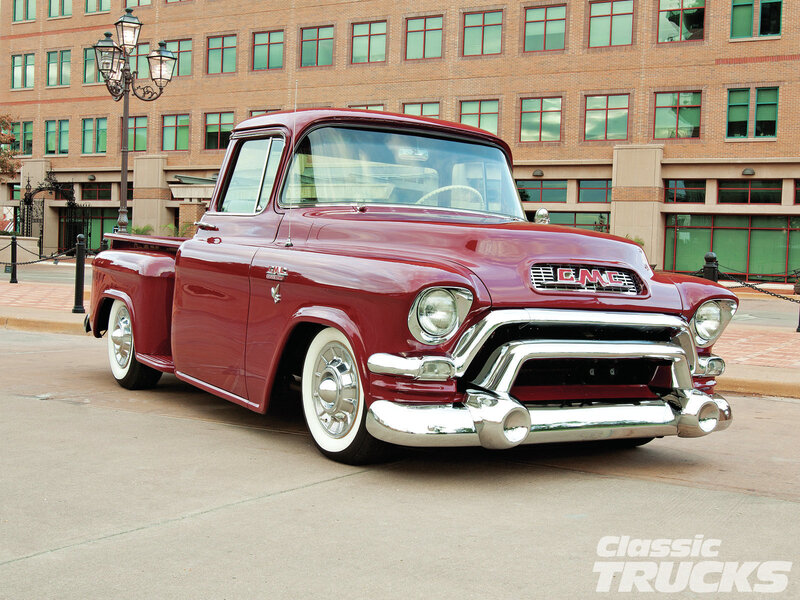 Red Gmc Pickup Truck — Calm