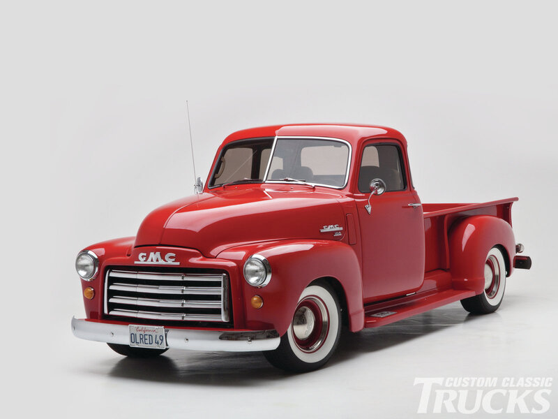 Red Gmc Pickup Truck — Clean, Static
