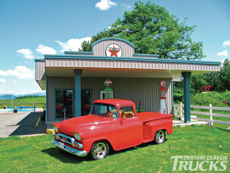 Red Gmc Pickup Truck
