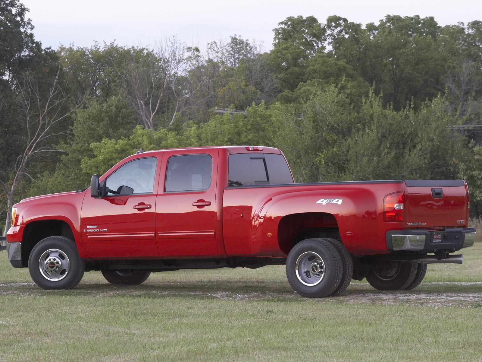 Red GMC Sierra HD truck