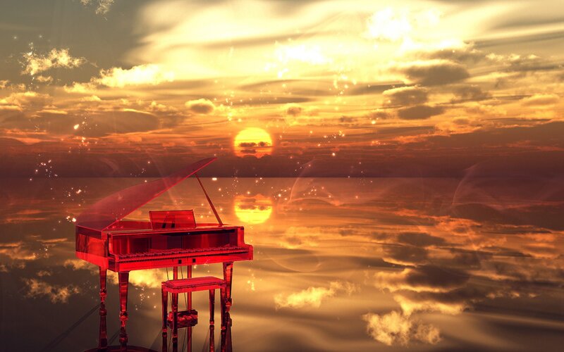 Red Grand Piano