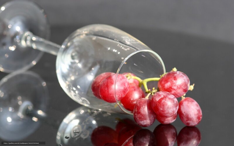 Red Grapes and Wine Glass