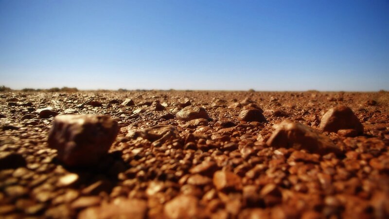 Red Gravel Desert Ground