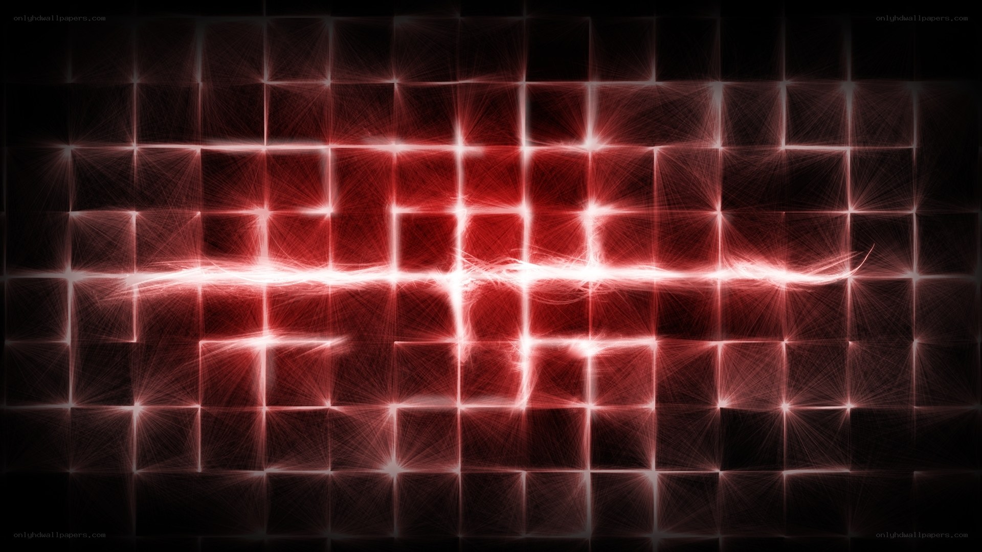 red grid light pattern