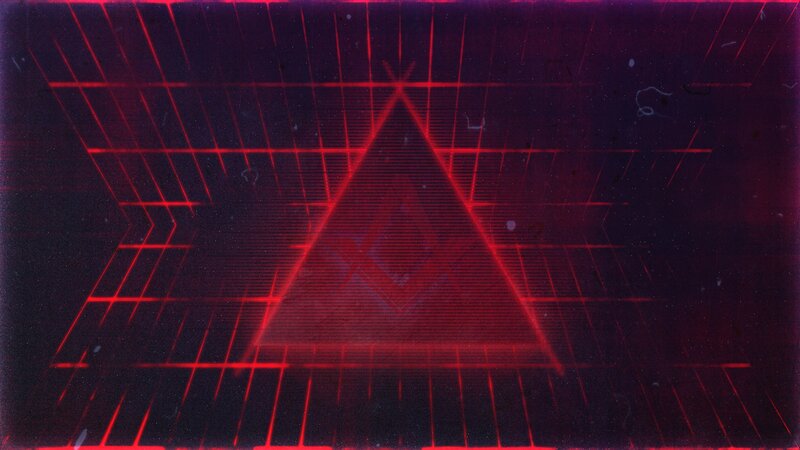 Red Grid Triangle