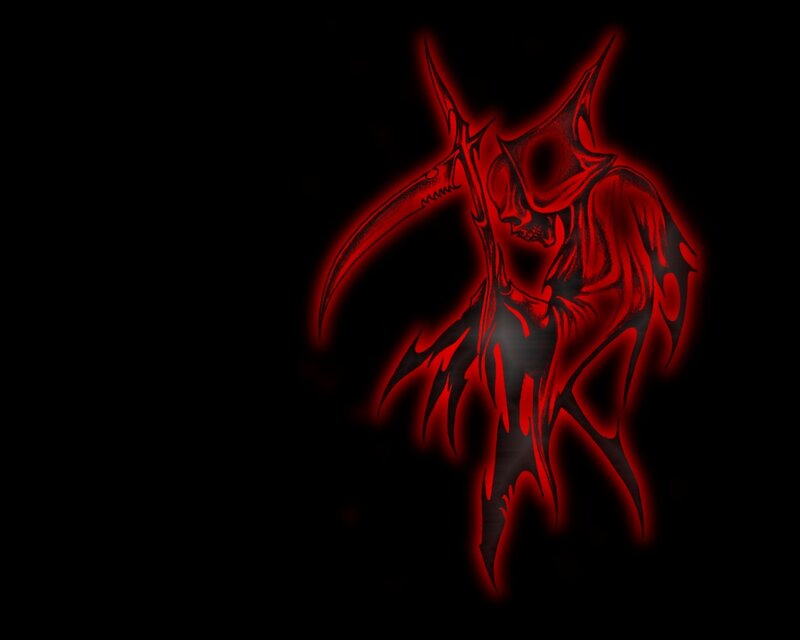 red grim reaper illustration