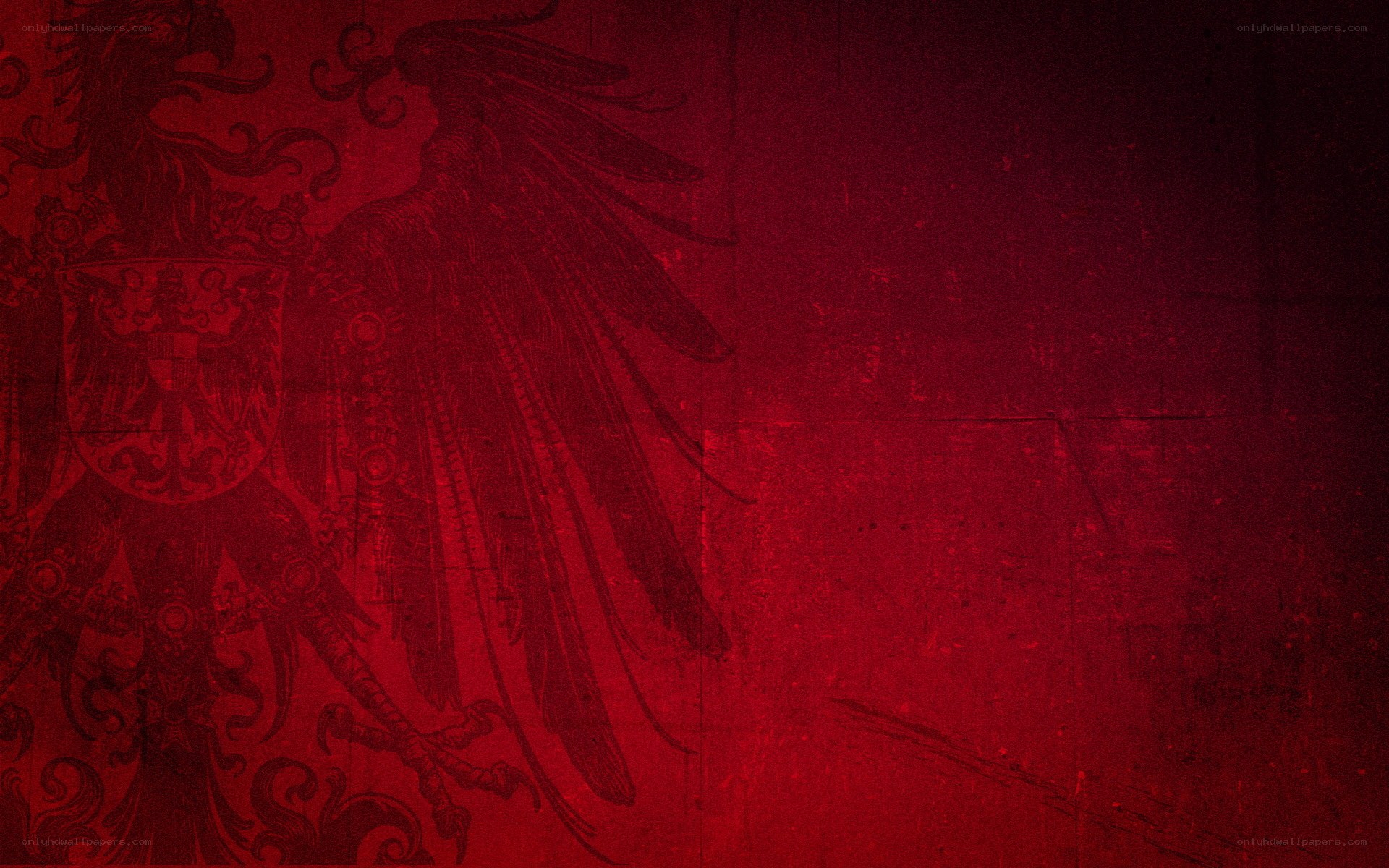 red grunge eagle emblem