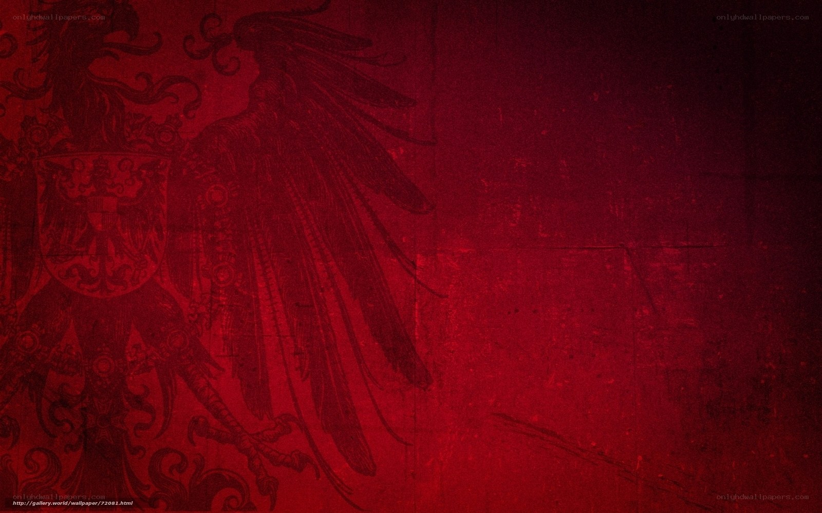 red grunge eagle emblem