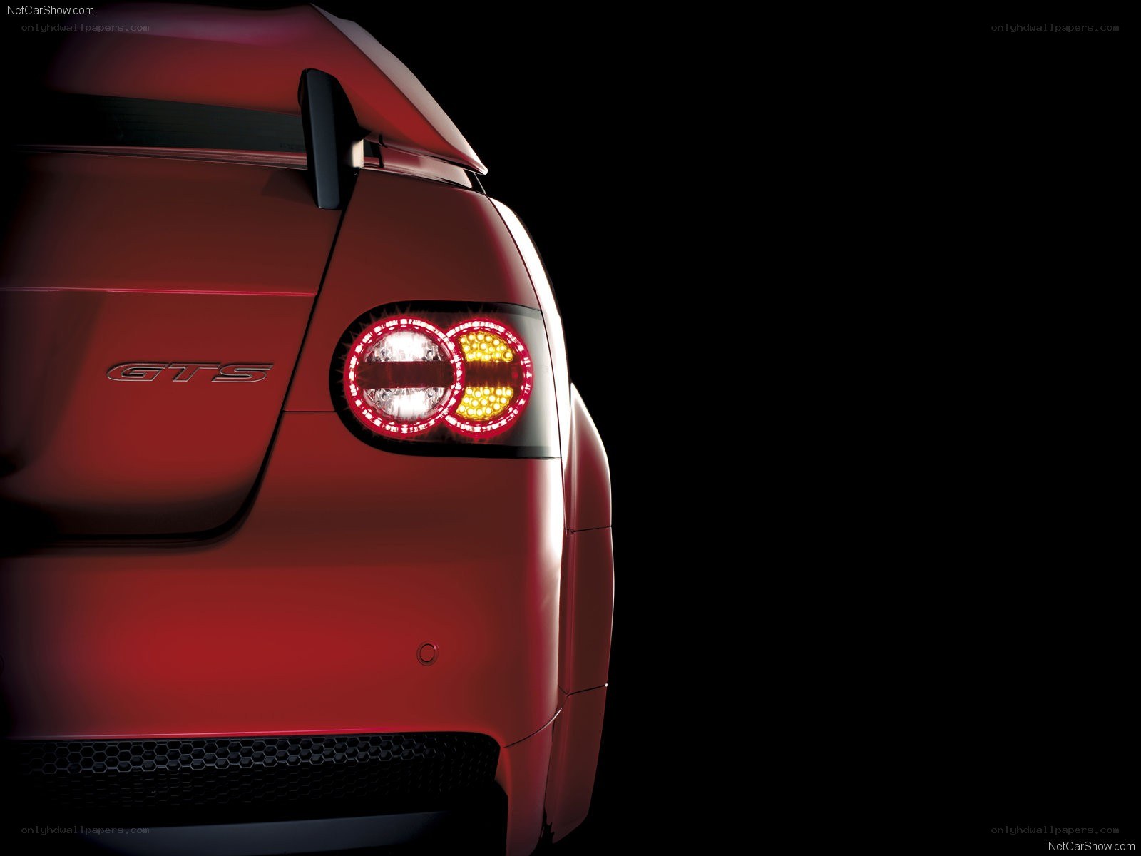 Red GTS car rear view