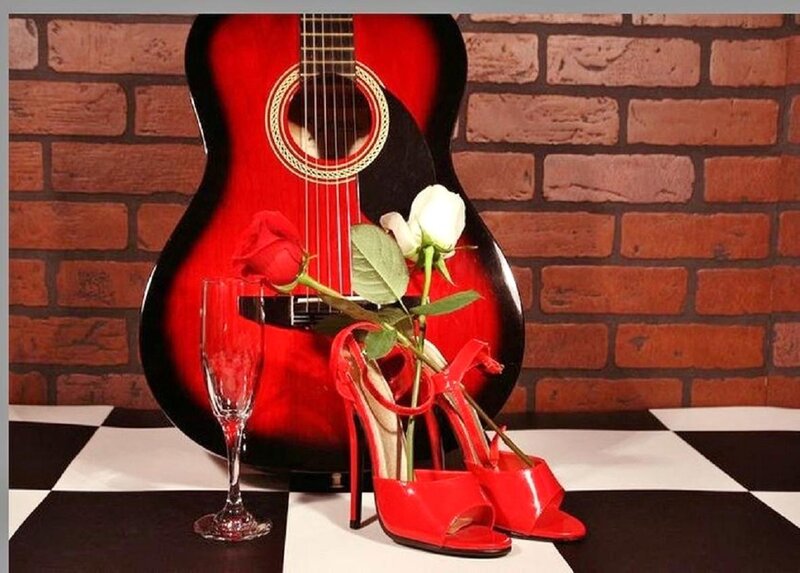 Red Guitar and Shoes — Romantic