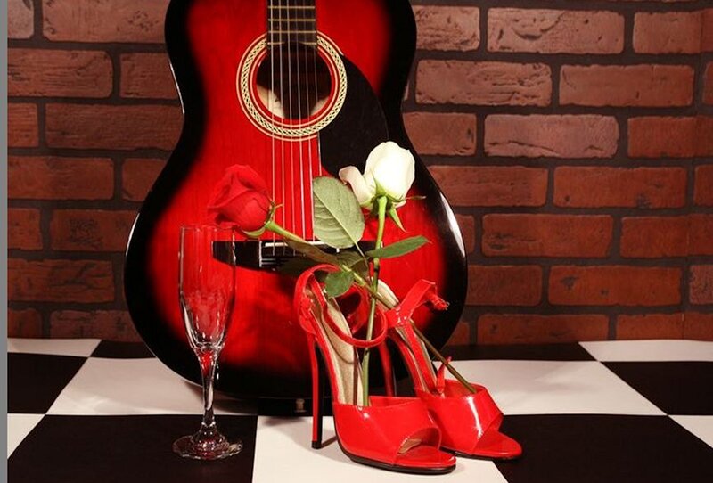 Red Guitar and Shoes