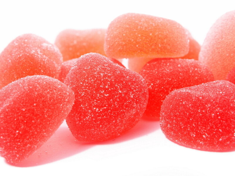 Red Gummy Candies — Bright