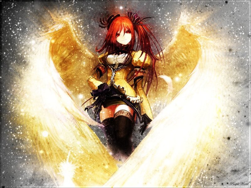 Red-haired Angel Girl — Gold