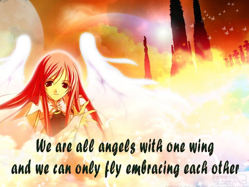 Red-haired Angel Girl — Orange