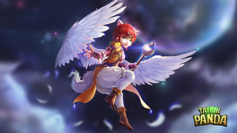 Red-haired Angel Girl — Purple