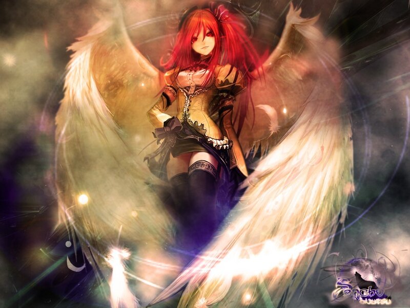 Red-haired Angel Girl — Red