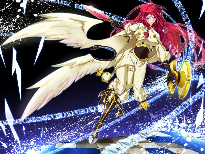 Red-haired Angel Warrior — White