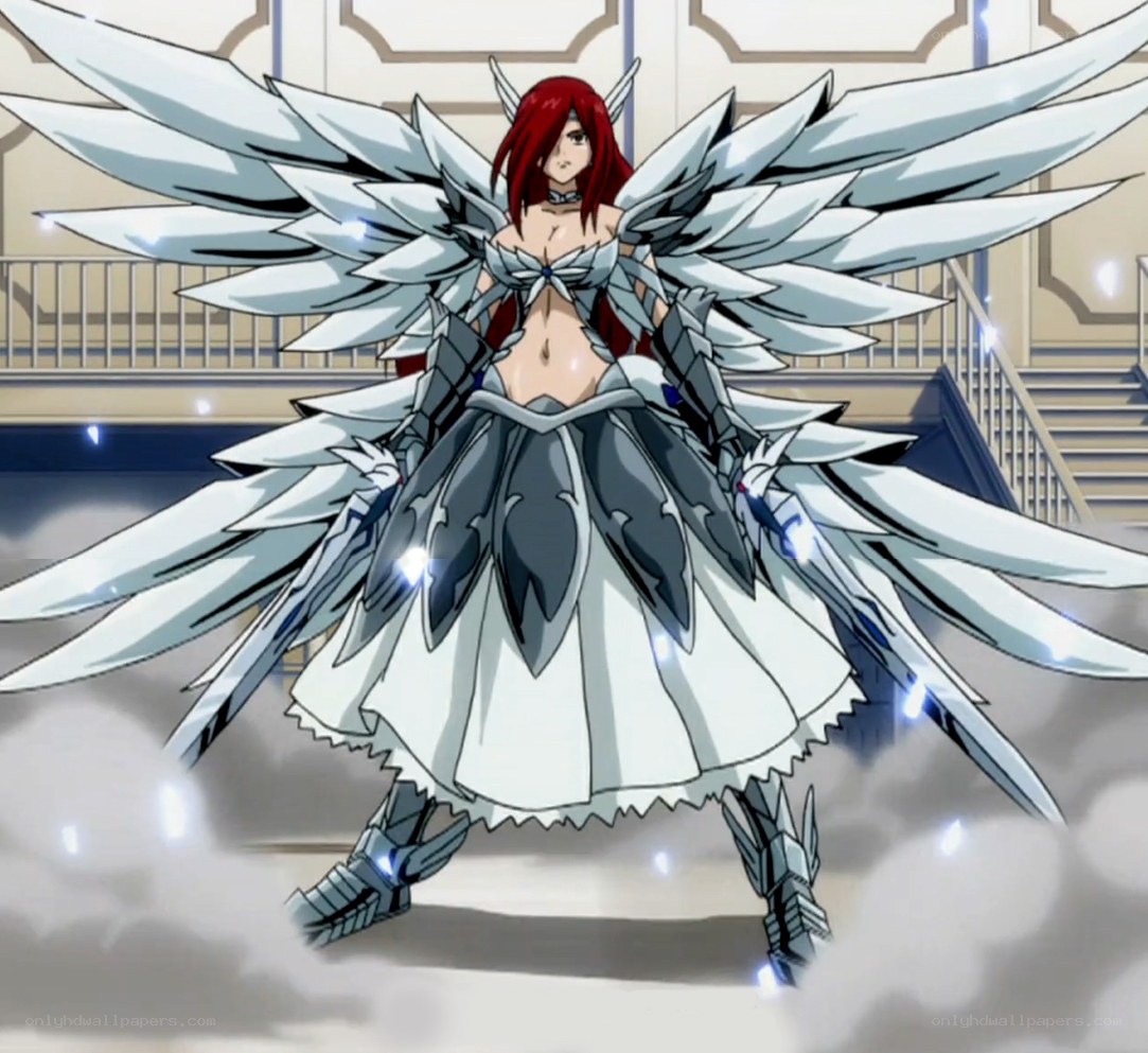 red-haired angel with wings