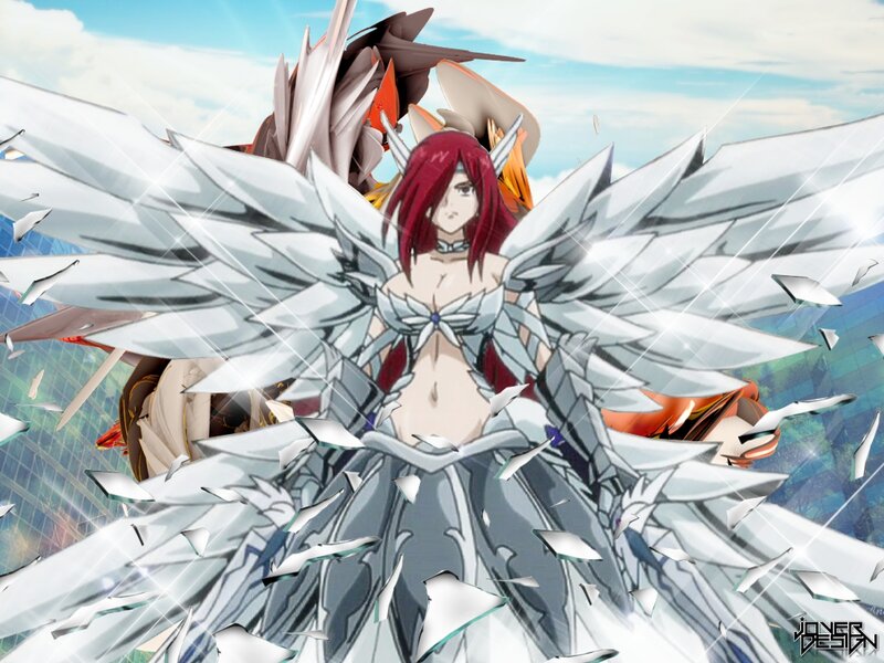 Red-haired Angel with Wings — White, Dramatic, Afternoon