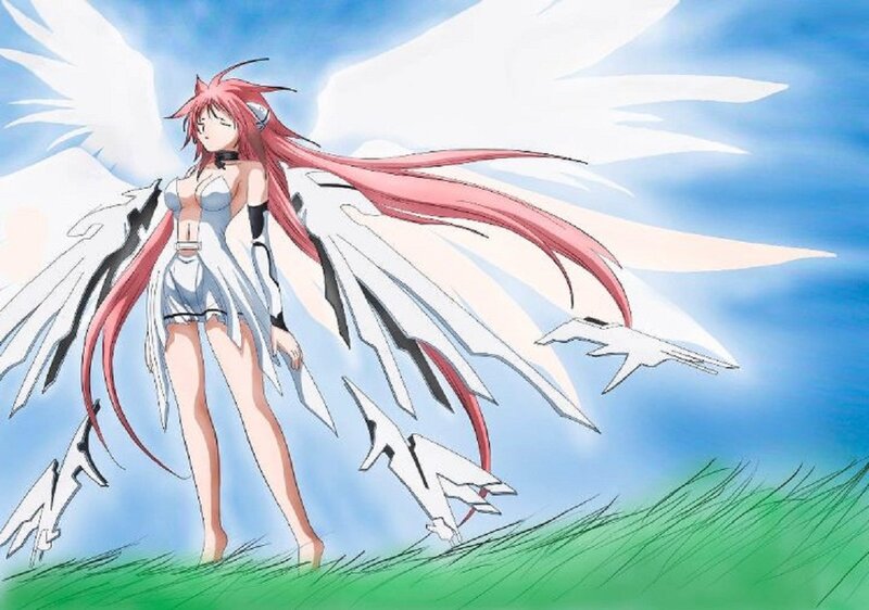 Red-haired Angel Woman — Blue