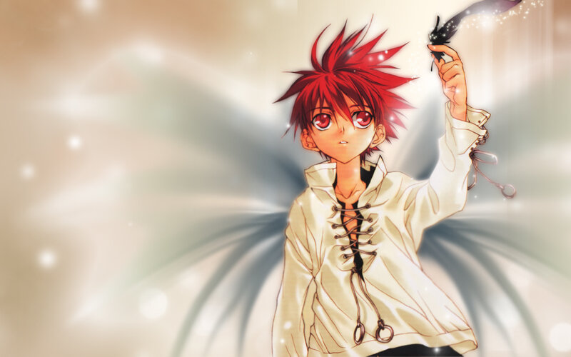 Red-haired Anime Boy — White