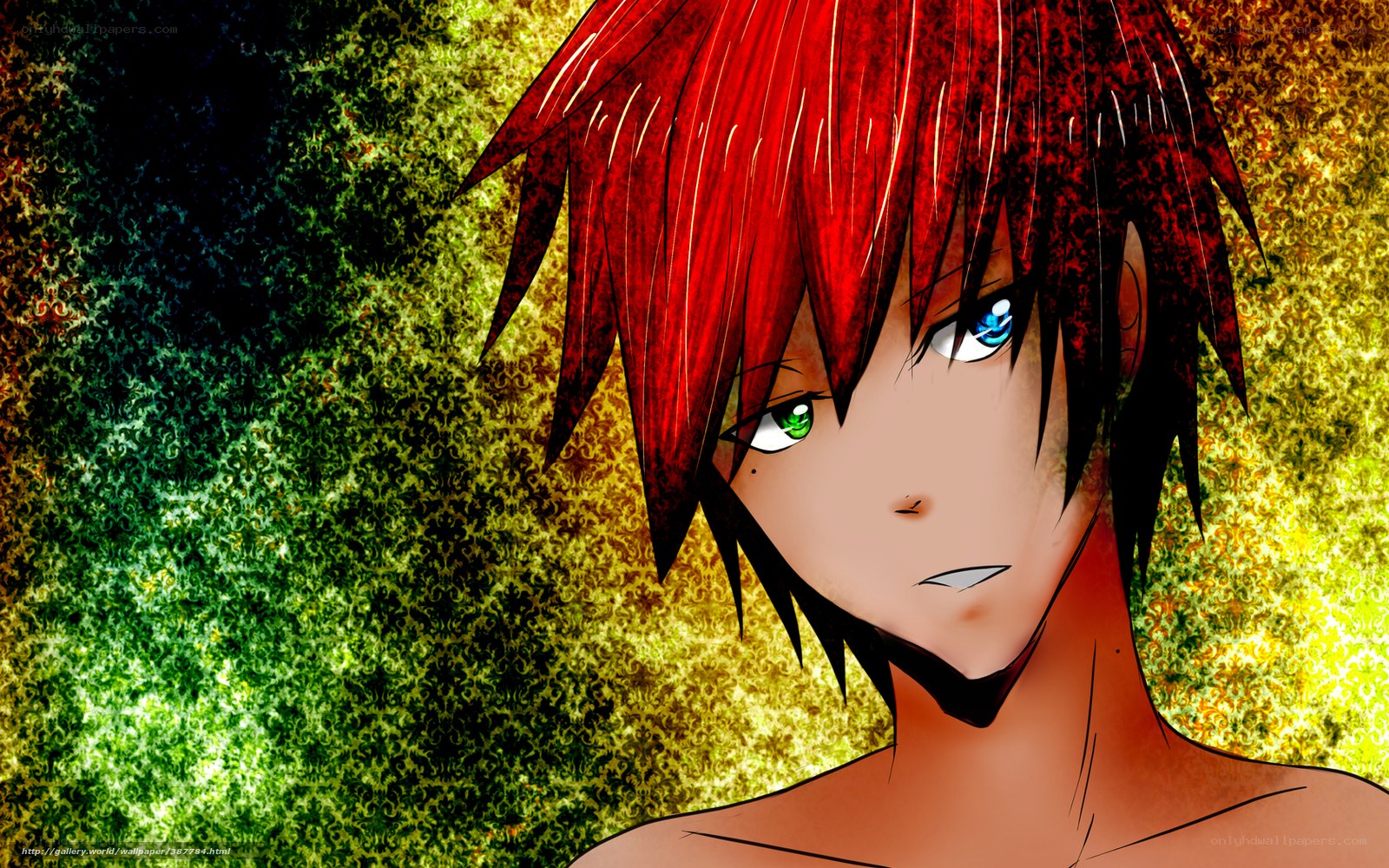 red-haired anime character