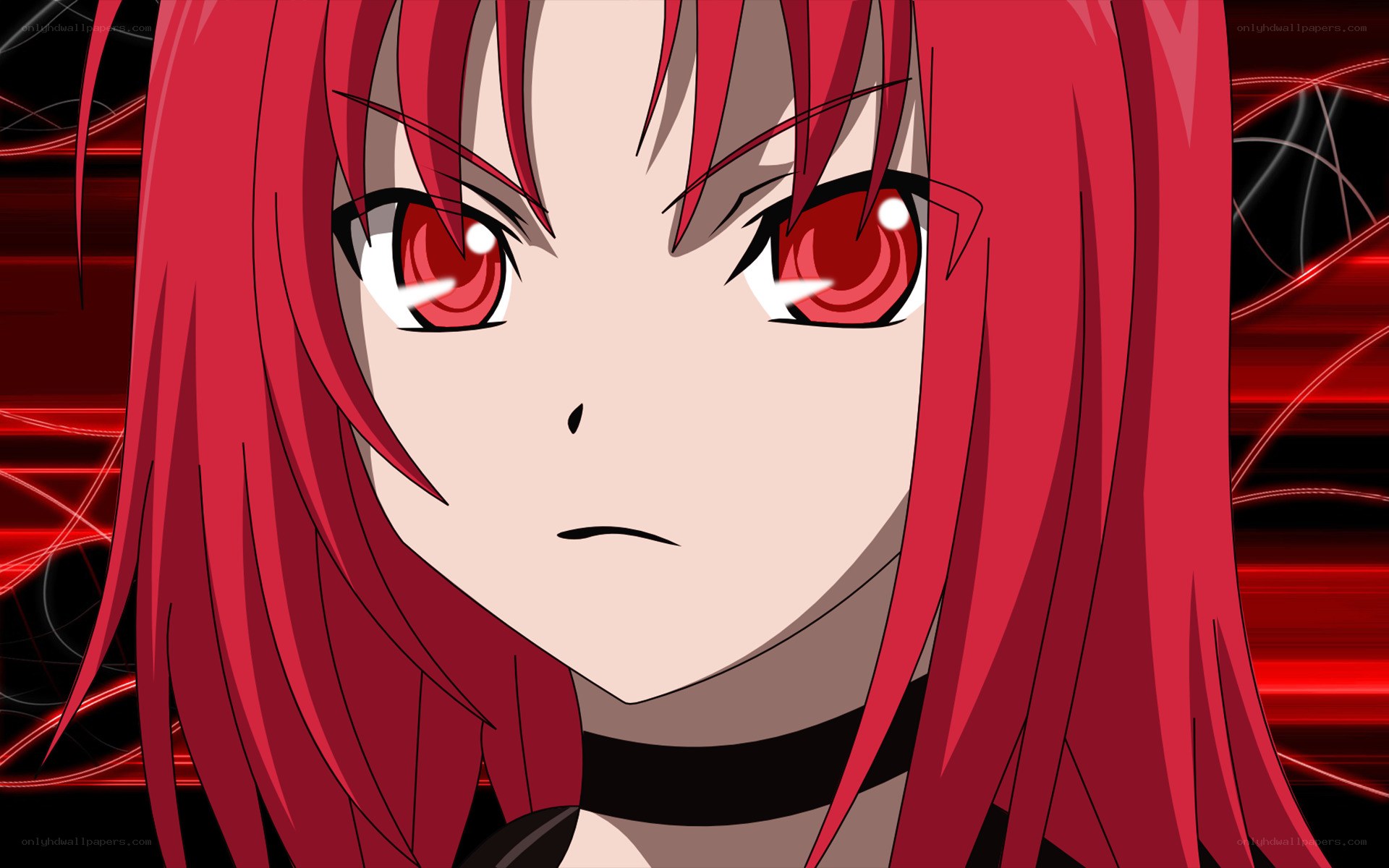 red-haired anime character