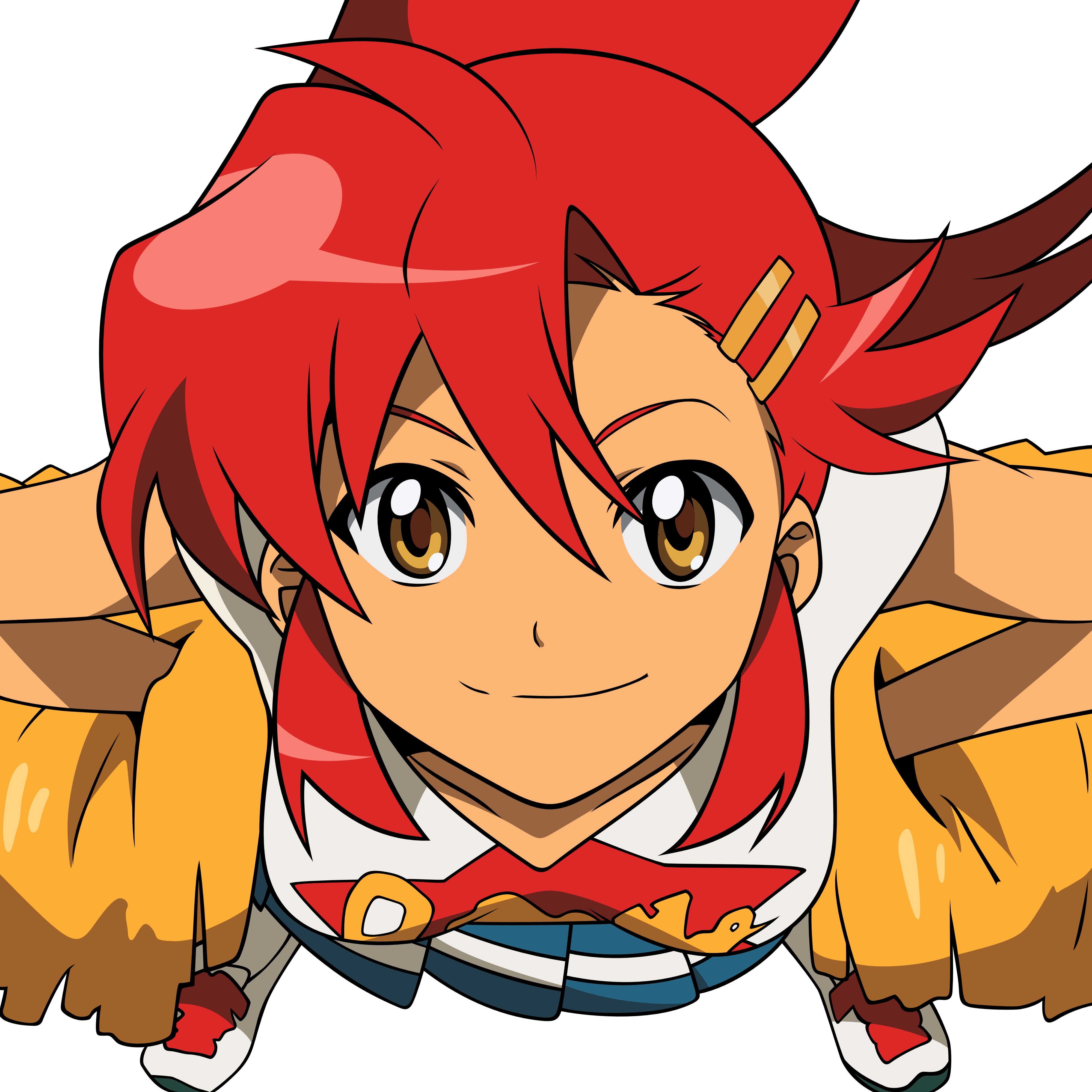 red-haired anime character