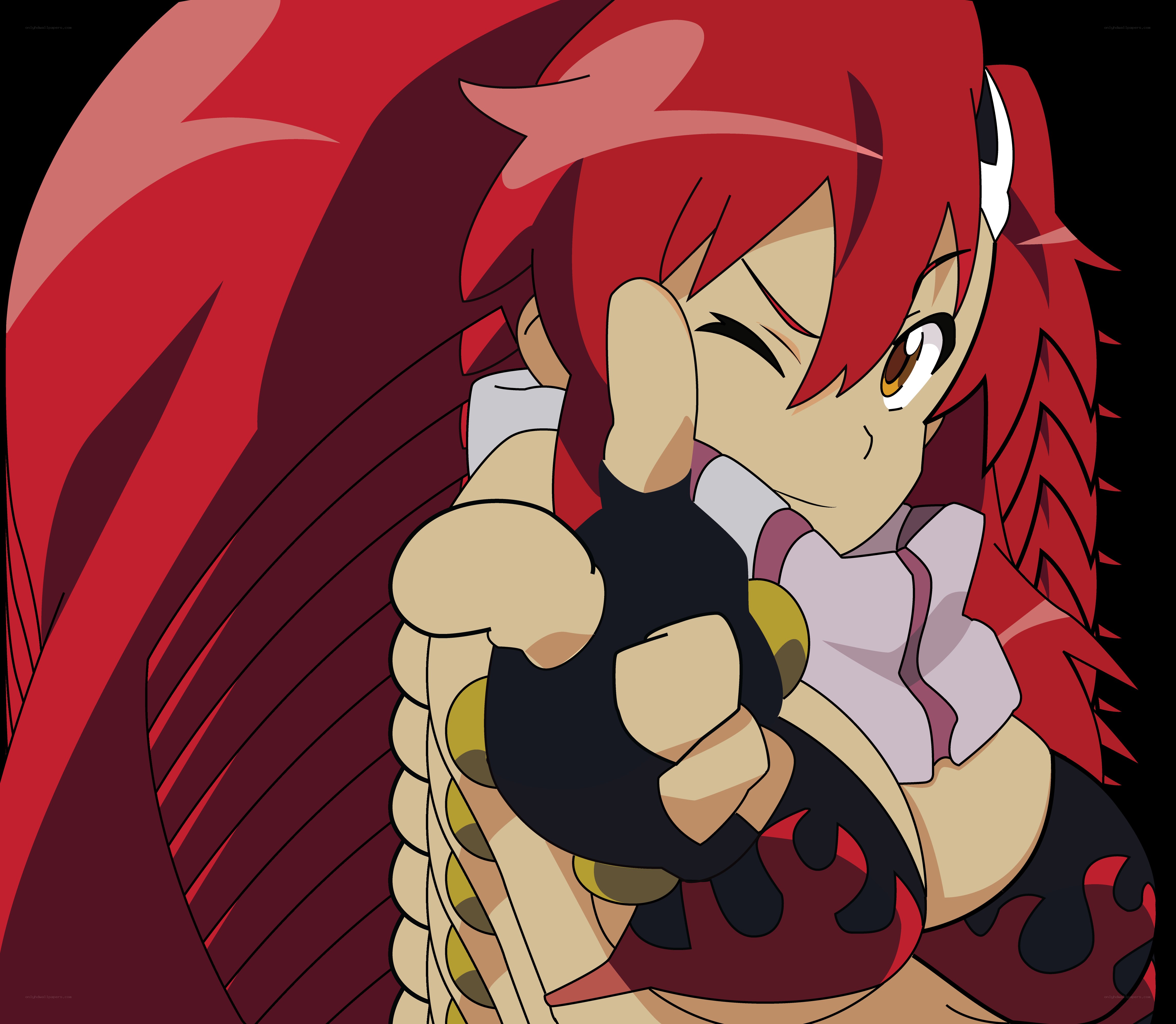 red-haired anime character