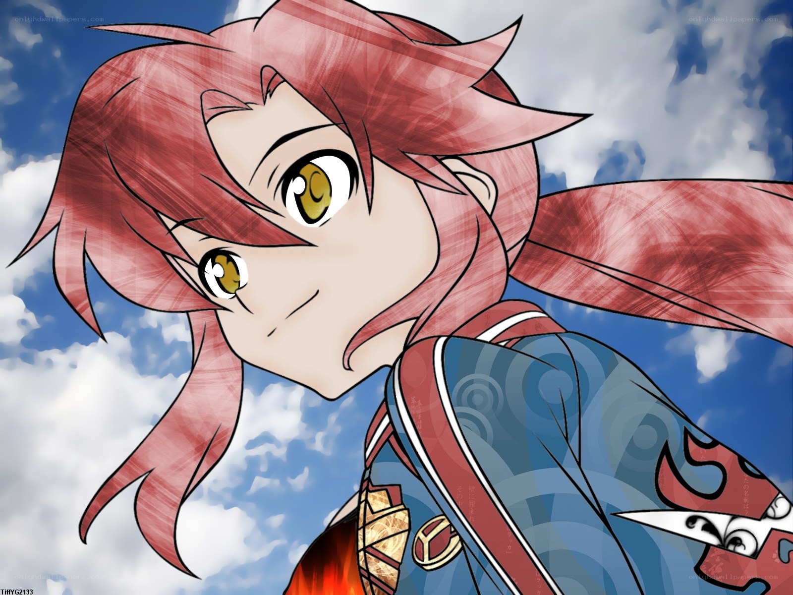 red-haired anime character