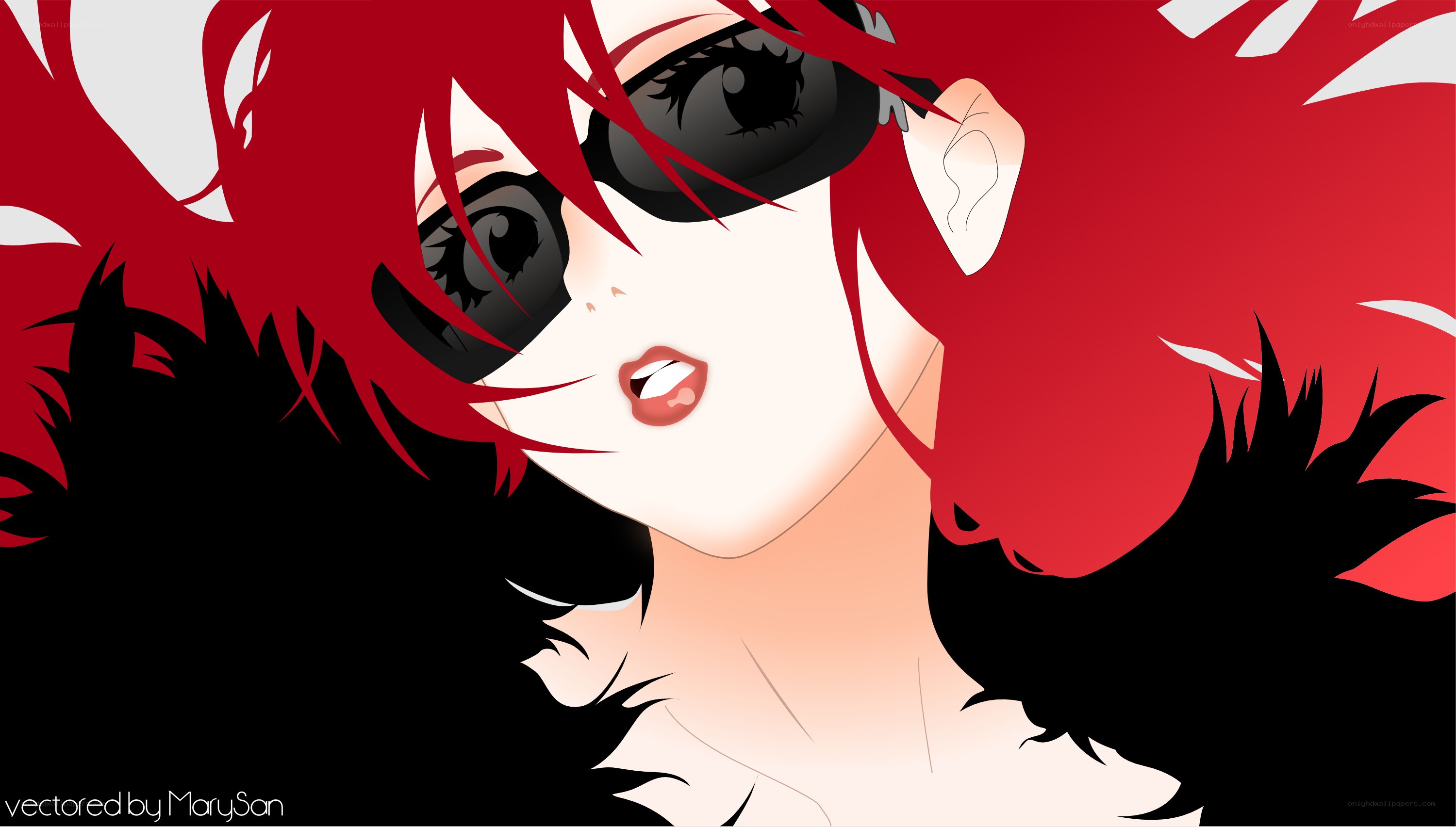 red-haired anime character