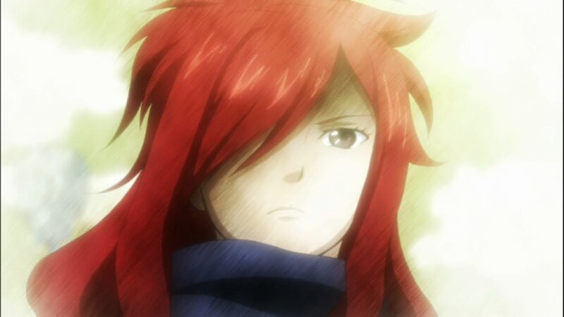 red-haired anime character