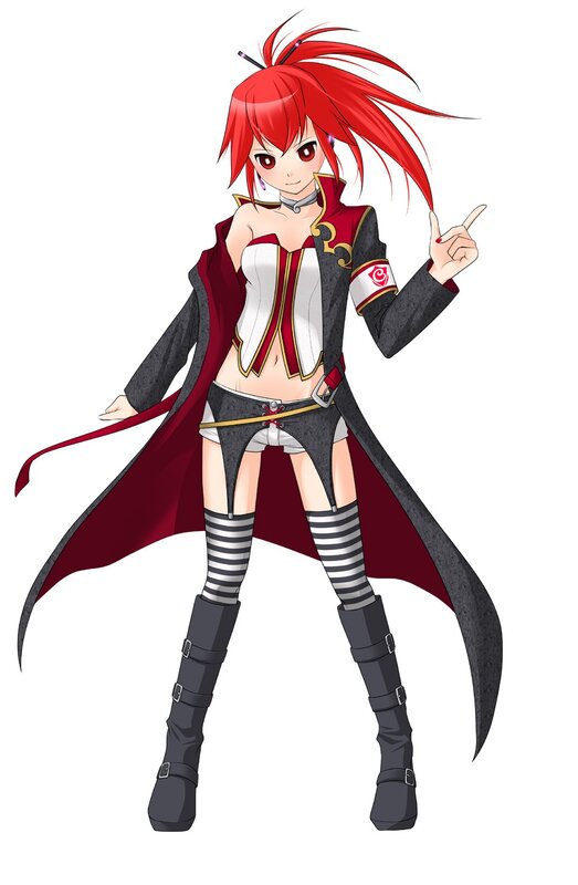 red-haired anime character