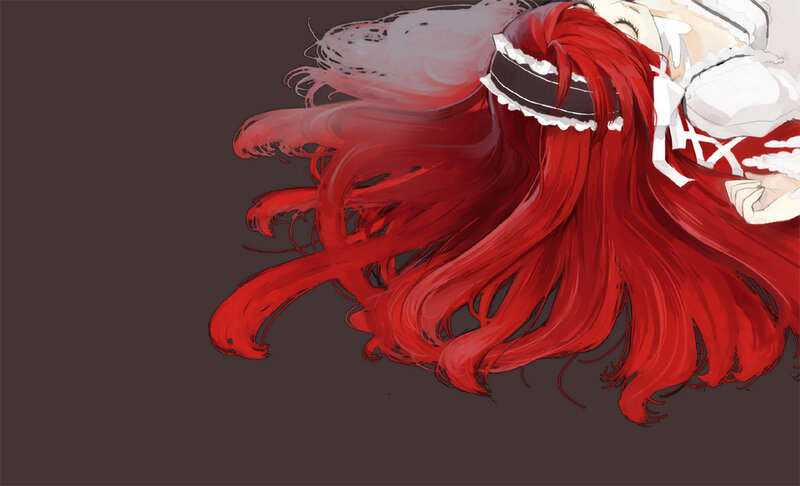 red-haired anime character